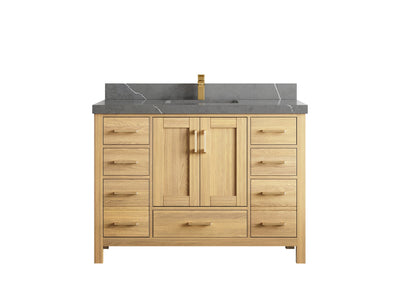 Malibu White Oak 48 in. W x 22 in. D Single Sink Bathroom Vanity - Willow Bath and Vanity
