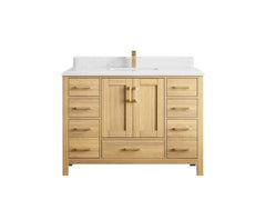 Malibu White Oak 48 in. W x 22 in. D Single Sink Bathroom Vanity - photo 32