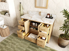Malibu White Oak 48 in. W x 22 in. D Single Sink Bathroom Vanity - photo 3