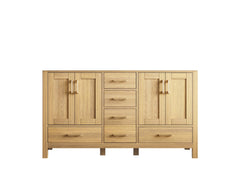 Malibu White Oak 60 in. W x 22 in. D Double Sink Bathroom Vanity - photo 7