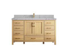 Malibu White Oak 60 in. W x 22 in. D Single Sink Bathroom Vanity - photo 48