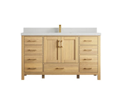 Malibu White Oak 60 in. W x 22 in. D Single Sink Bathroom Vanity - photo 16