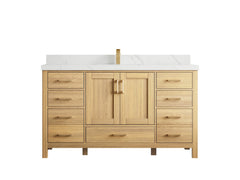 Malibu White Oak 60 in. W x 22 in. D Single Sink Bathroom Vanity - photo 22