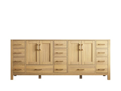Malibu White Oak 84 in. W x 22 in. D Double Sink Bathroom Vanity - photo 7