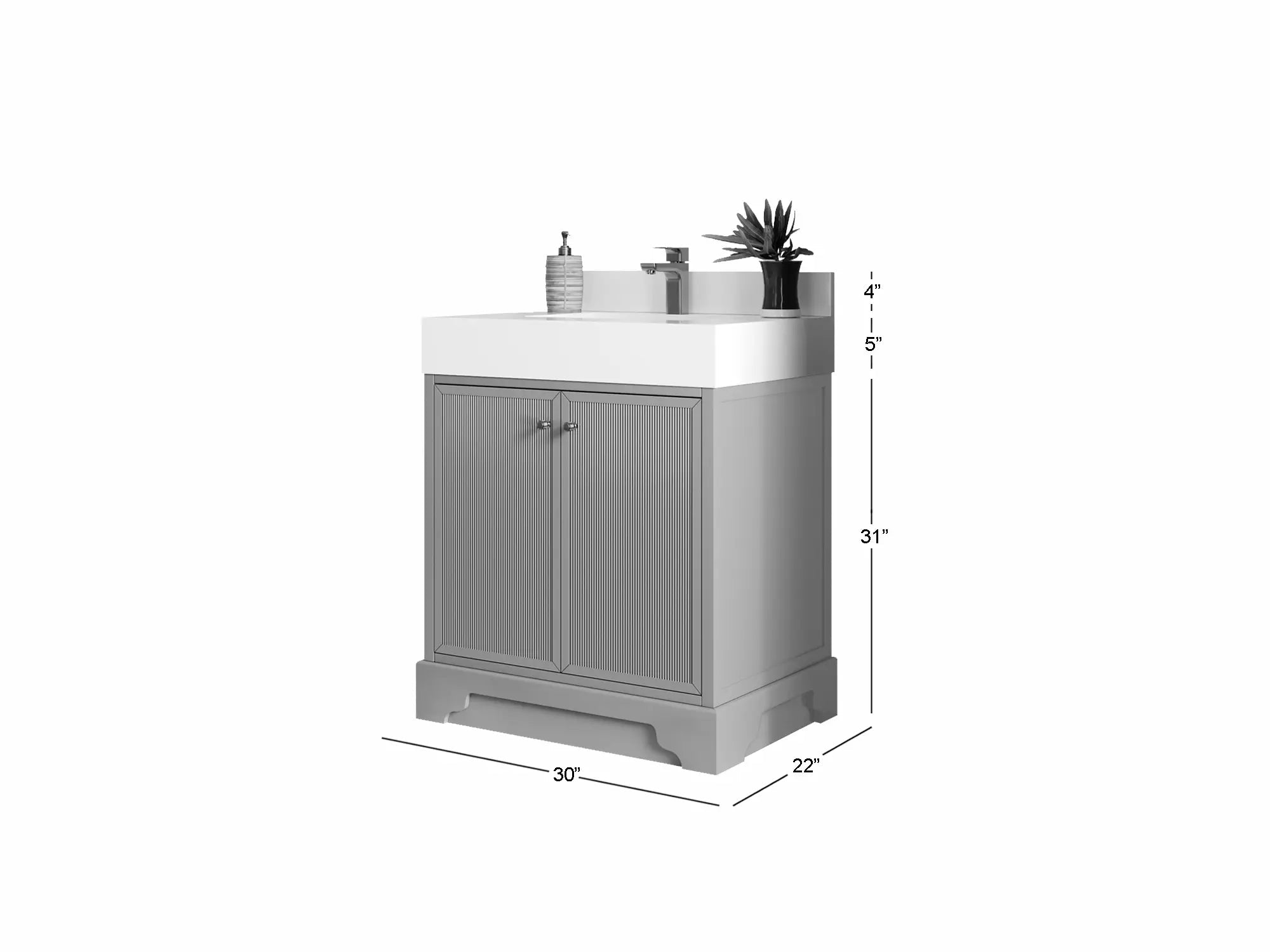 Manhattan 30 in. W x 22 in. D Single Sink Bathroom Vanity - Willow Bath and Vanity