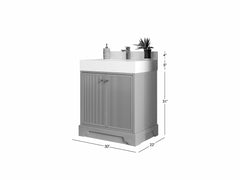 Manhattan 30 in. W x 22 in. D Single Sink Bathroom Vanity - photo 5