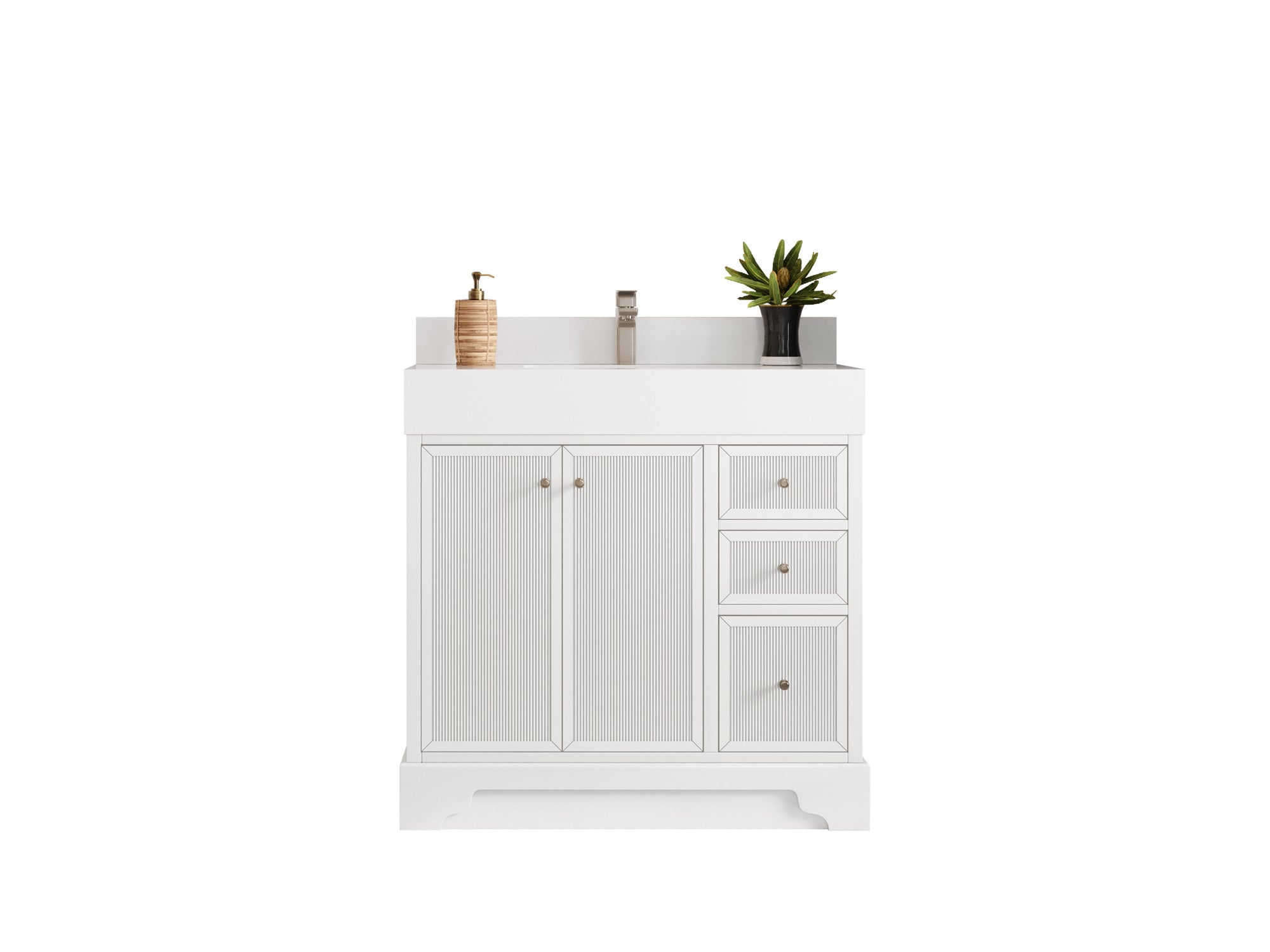 Manhattan 36 in. W x 22 in. D Center Sink Bathroom Vanity - Willow Bath and Vanity