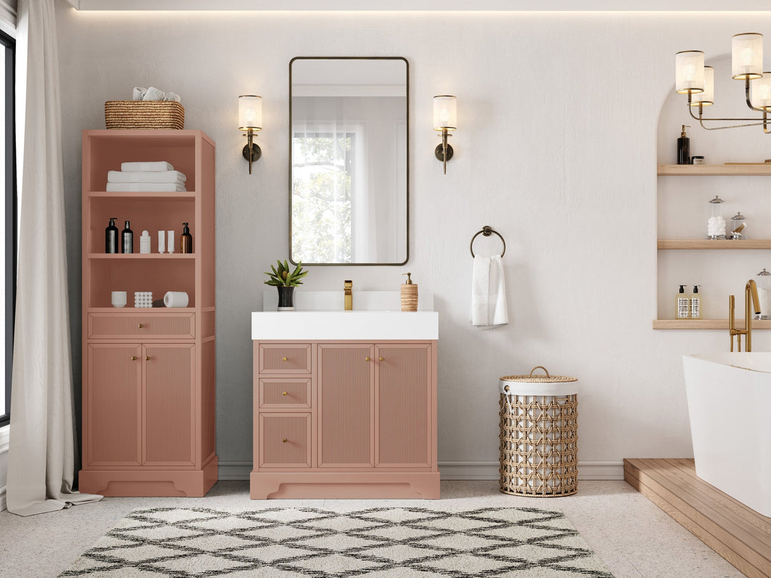 Manhattan 36 in. W x 22 in. D Center Sink Bathroom Vanity - Willow Bath and Vanity