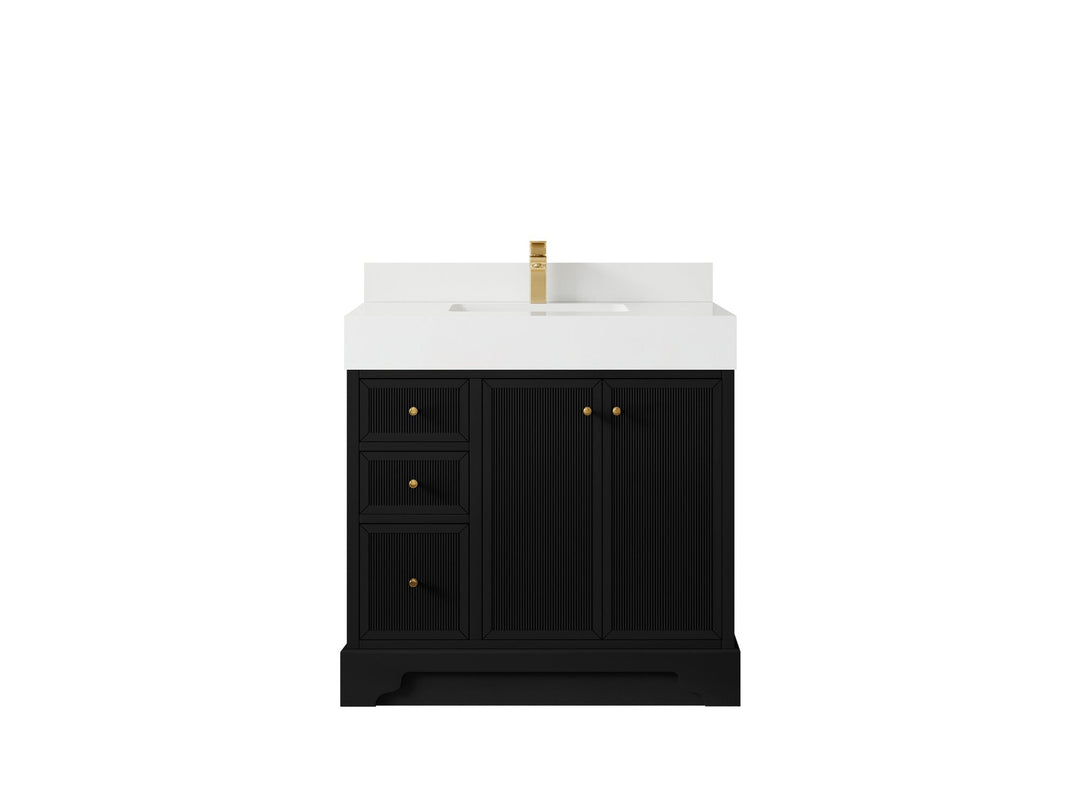 Manhattan 36 in. W x 22 in. D Center Sink Bathroom Vanity - Willow Bath and Vanity