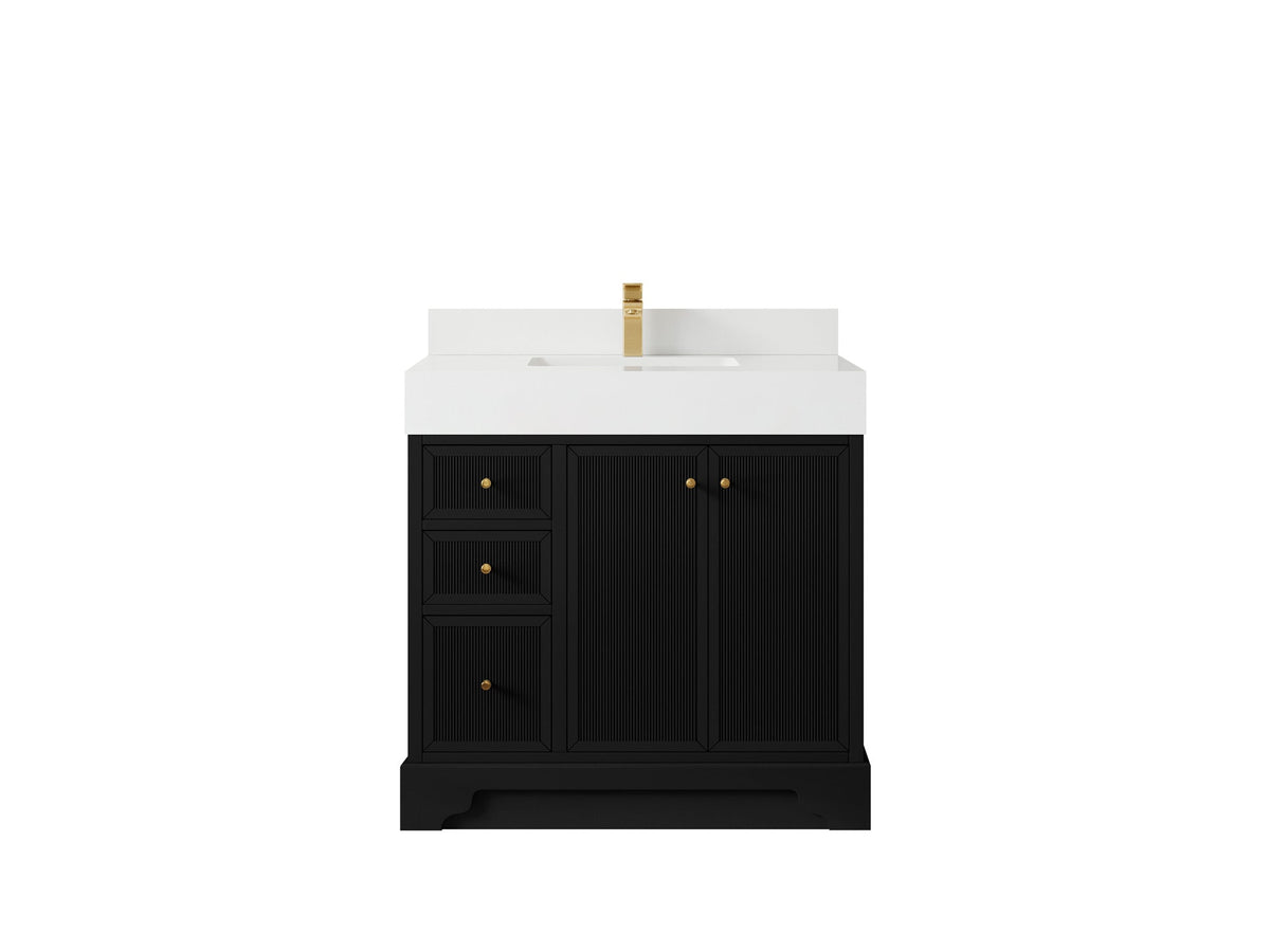 Manhattan 36 in. W x 22 in. D Center Sink Bathroom Vanity - Willow Bath and Vanity