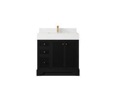 Manhattan 36 in. W x 22 in. D Center Sink Bathroom Vanity - photo 11