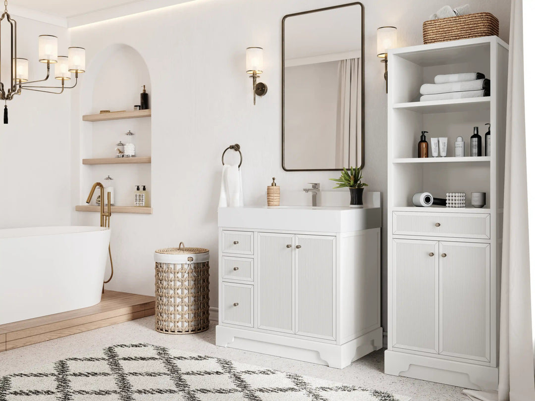 Manhattan 36 in. W x 22 in. D Center Sink Bathroom Vanity - Willow Bath and Vanity