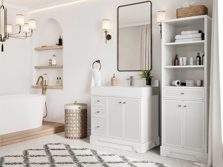 Manhattan 36 in. W x 22 in. D Center Sink Bathroom Vanity - photo 2