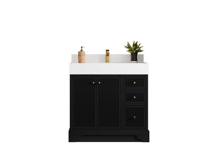 Manhattan 36 in. W x 22 in. D Center Sink Bathroom Vanity - photo 1