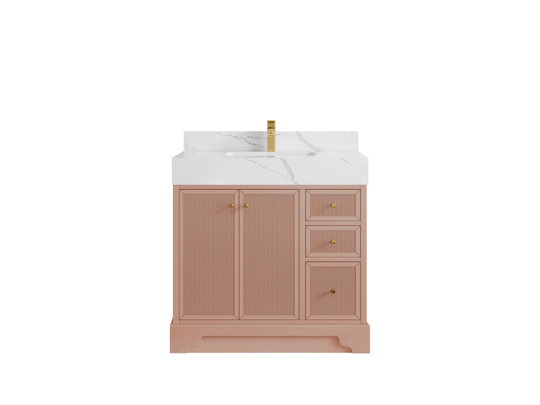 Manhattan 36 in. W x 22 in. D Center Sink Bathroom Vanity - Willow Bath and Vanity
