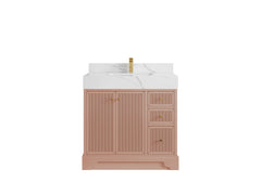 Manhattan 36 in. W x 22 in. D Center Sink Bathroom Vanity - photo 6