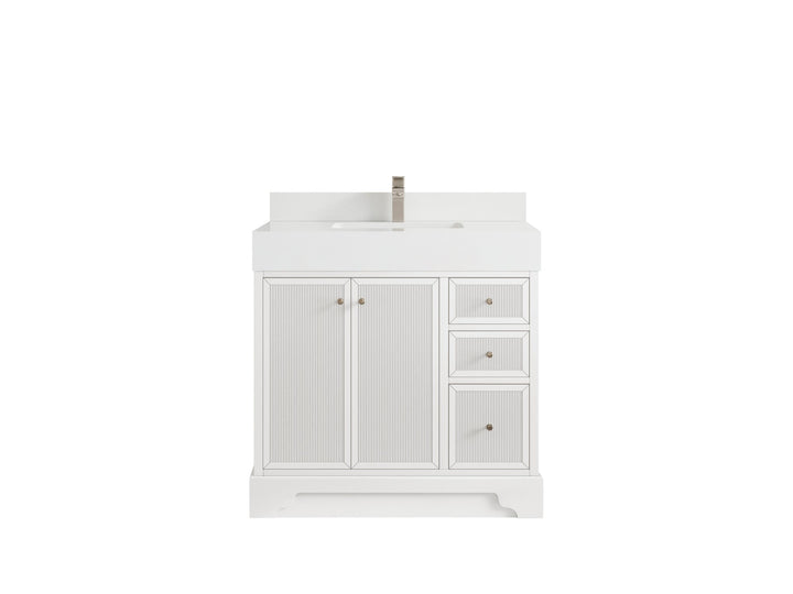Manhattan 36 in. W x 22 in. D Center Sink Bathroom Vanity - photo 12