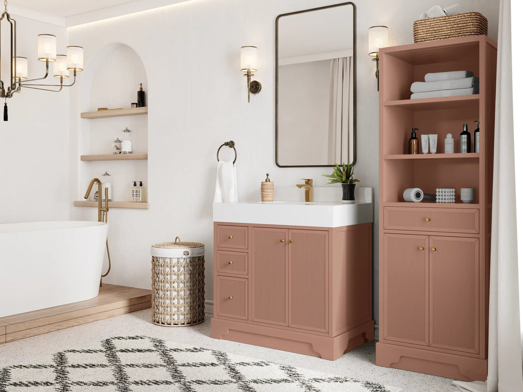 Manhattan 36 in. W x 22 in. D Center Sink Bathroom Vanity | 
              
                Warm Terracotta
                
                  
             - MNH_WTC_CA_LZ_36CR - photo №2