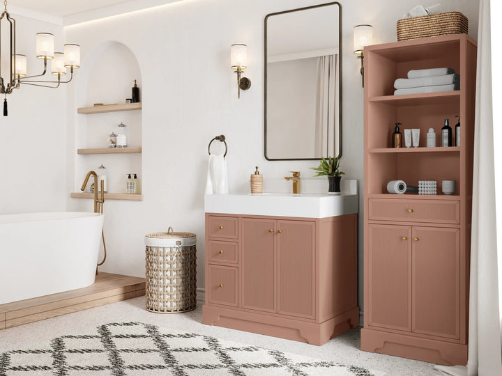 Manhattan 36 in. W x 22 in. D Center Sink Bathroom Vanity - photo 2