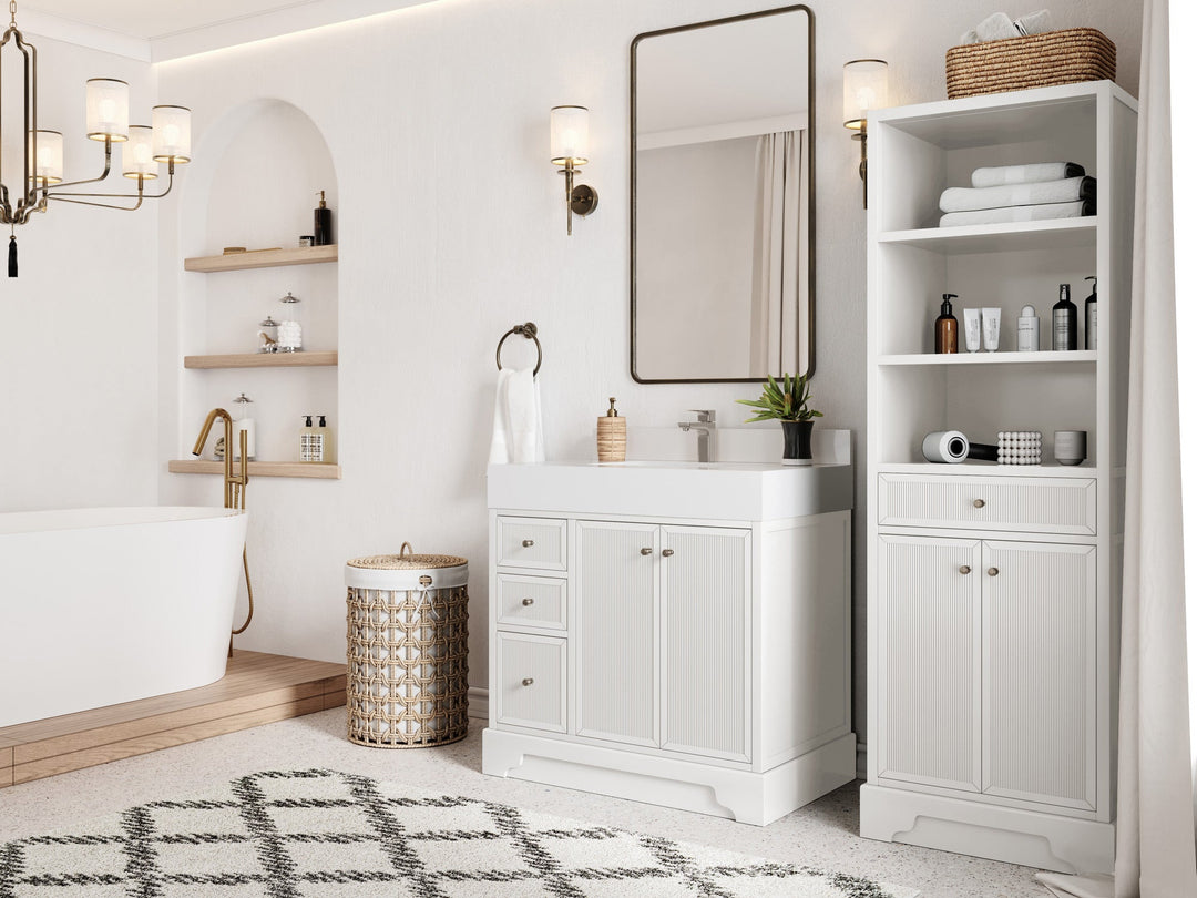 Manhattan 36 in. W x 22 in. D Center Sink Bathroom Vanity - Willow Bath and Vanity