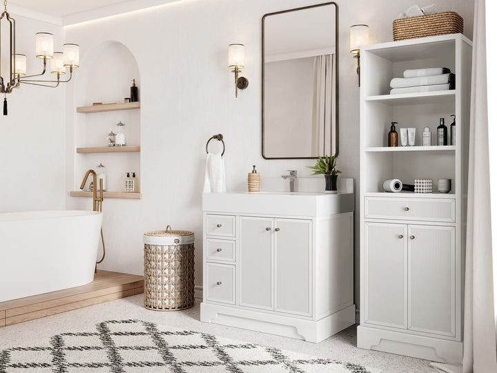 Manhattan 36 in. W x 22 in. D Center Sink Bathroom Vanity - photo 2