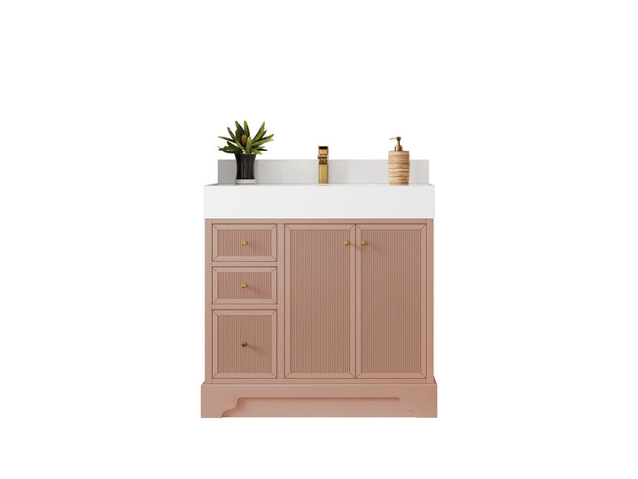 Manhattan 36 in. W x 22 in. D Center Sink Bathroom Vanity - photo 1