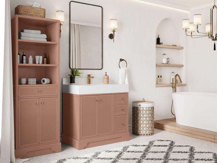 Manhattan 36 in. W x 22 in. D Center Sink Bathroom Vanity - photo 3