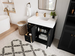 Manhattan 36 in. W x 22 in. D Center Sink Bathroom Vanity - photo 2