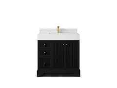 Manhattan 36 in. W x 22 in. D Center Sink Bathroom Vanity - photo 9