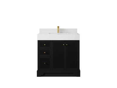 Manhattan 36 in. W x 22 in. D Center Sink Bathroom Vanity - Willow Bath and Vanity