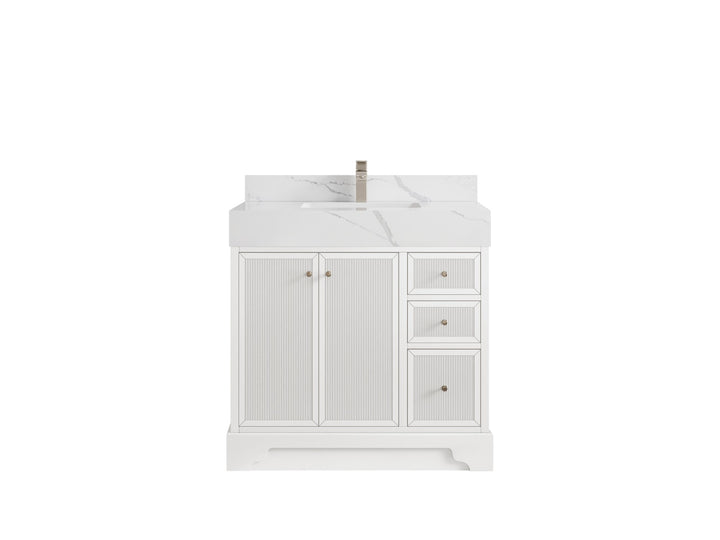 Manhattan 36 in. W x 22 in. D Center Sink Bathroom Vanity - photo 8