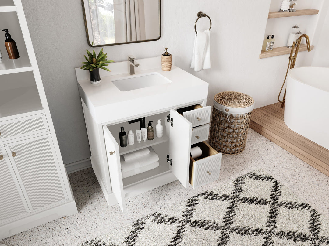 Manhattan 36 in. W x 22 in. D Center Sink Bathroom Vanity - Willow Bath and Vanity