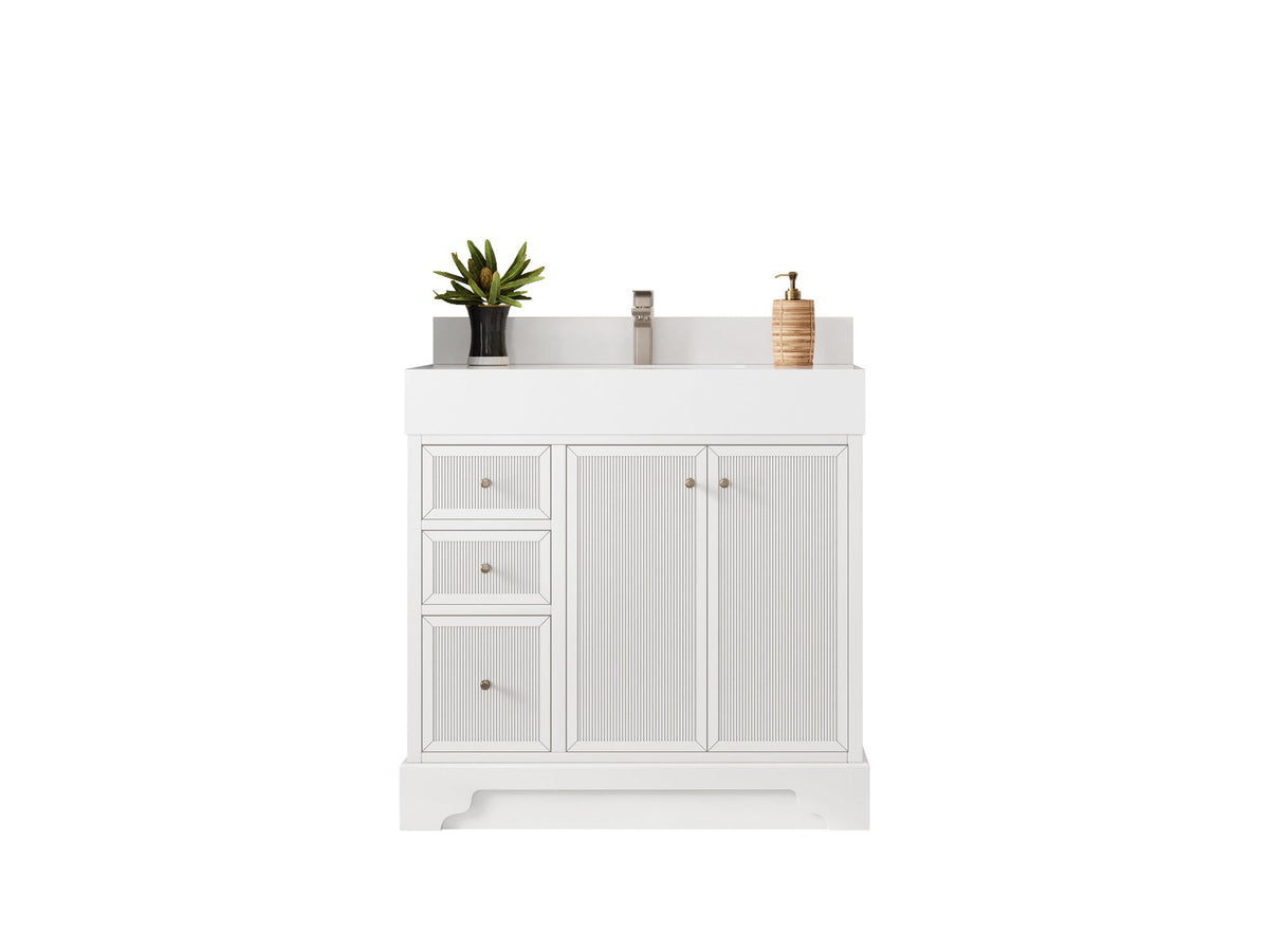 Manhattan 36 in. W x 22 in. D Center Sink Bathroom Vanity - Willow Bath and Vanity