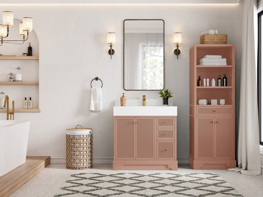 Manhattan 36 in. W x 22 in. D Center Sink Bathroom Vanity - Willow Bath and Vanity