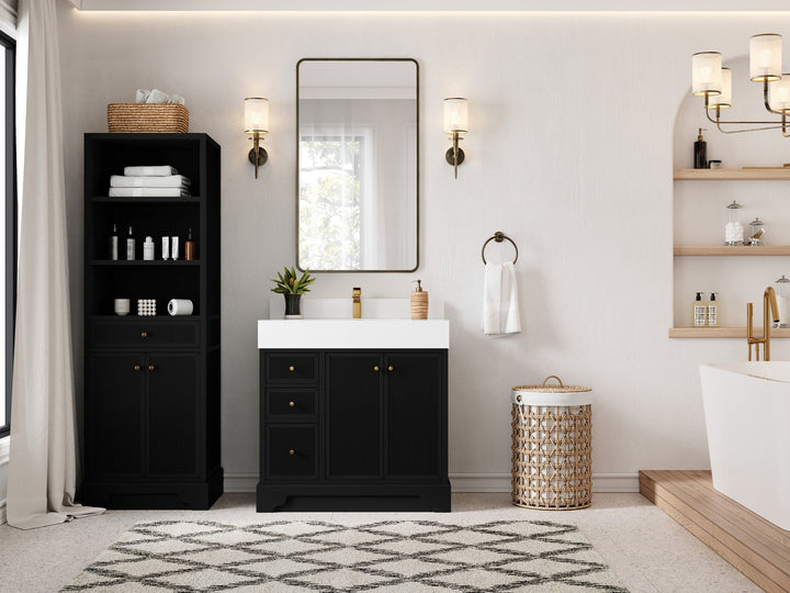 Manhattan 36 in. W x 22 in. D Center Sink Bathroom Vanity - photo 4