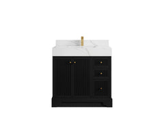 Manhattan 36 in. W x 22 in. D Center Sink Bathroom Vanity - photo 7