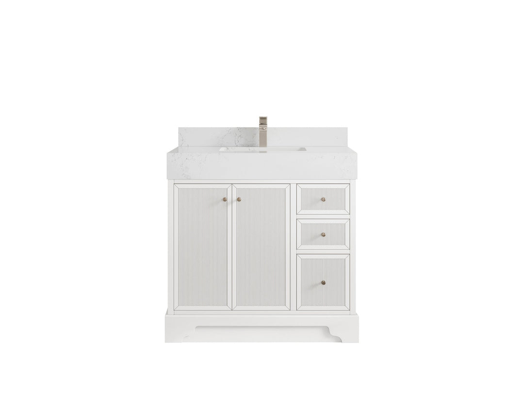 Manhattan 36 in. W x 22 in. D Center Sink Bathroom Vanity - Willow Bath and Vanity