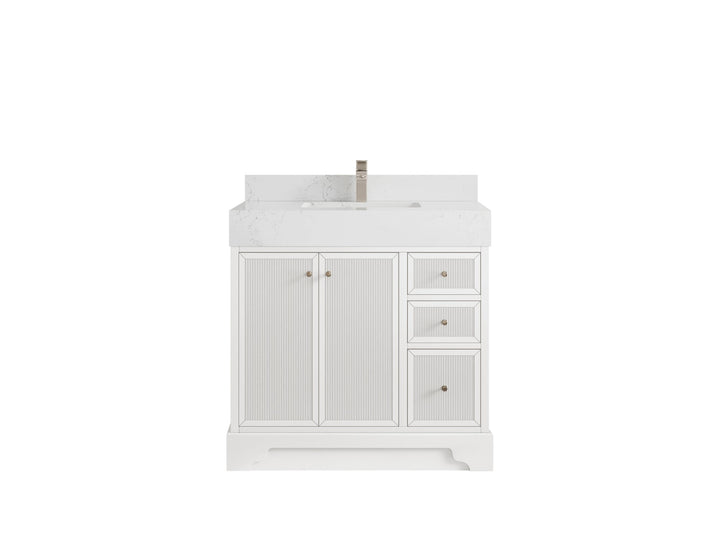 Manhattan 36 in. W x 22 in. D Center Sink Bathroom Vanity - photo 10