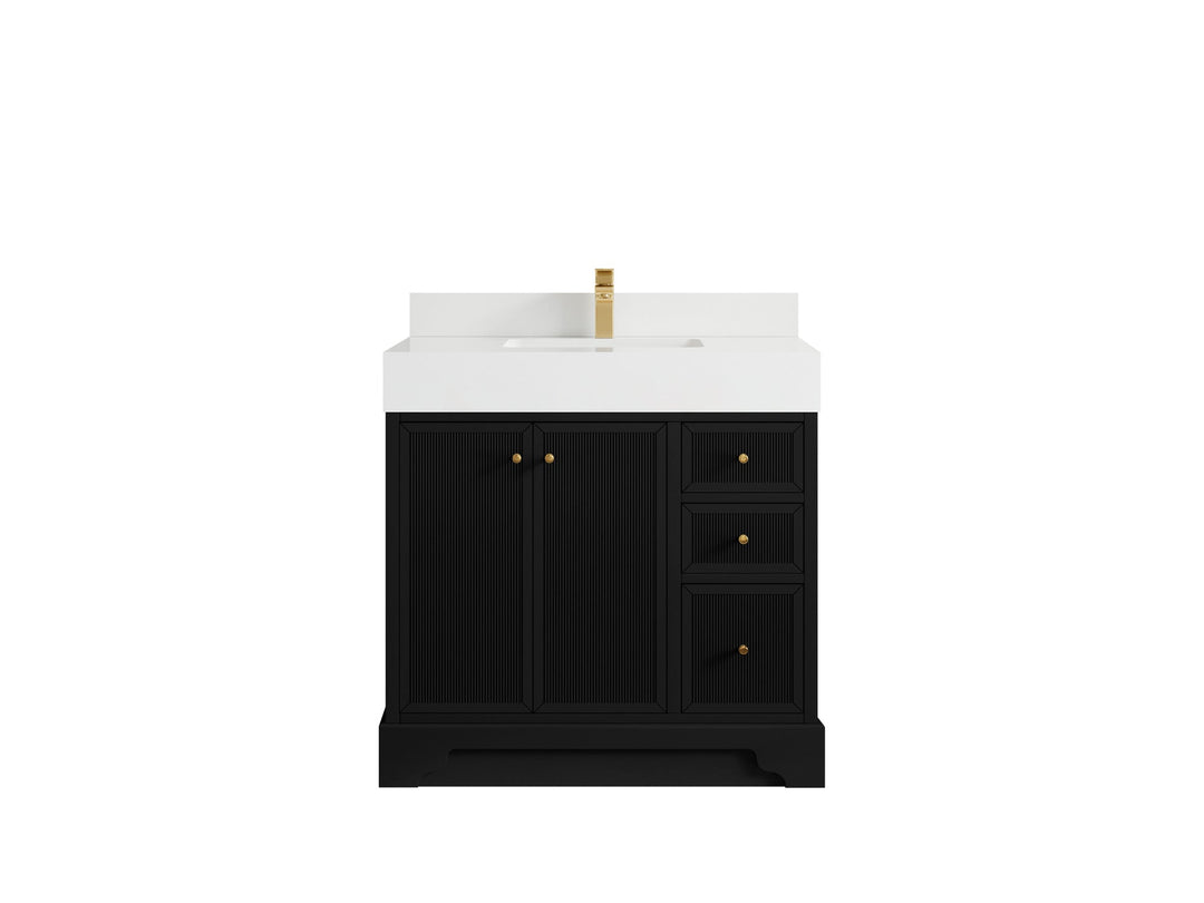 Manhattan 36 in. W x 22 in. D Center Sink Bathroom Vanity - Willow Bath and Vanity