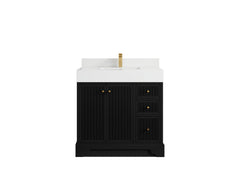 Manhattan 36 in. W x 22 in. D Center Sink Bathroom Vanity - photo 11