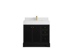 Manhattan 36 in. W x 22 in. D Center Sink Bathroom Vanity - photo 9