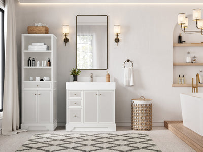 Manhattan 36 in. W x 22 in. D Center Sink Bathroom Vanity - Willow Bath and Vanity