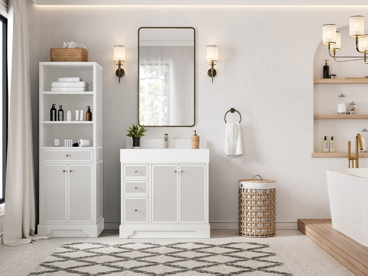 Manhattan 36 in. W x 22 in. D Center Sink Bathroom Vanity - photo 4