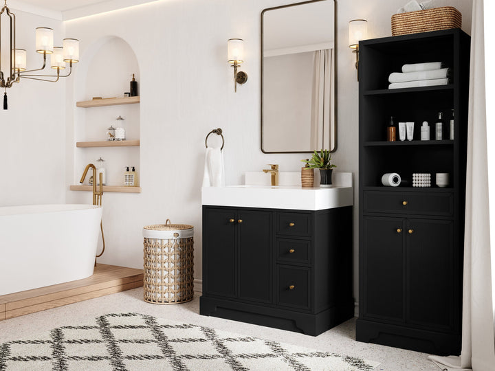 Manhattan 36 in. W x 22 in. D Left Offset Sink Bathroom Vanity - photo 2