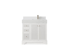 Manhattan 36 in. W x 22 in. D Right Offset Sink Bathroom Vanity - photo 10