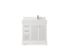 Manhattan 36 in. W x 22 in. D Right Offset Sink Bathroom Vanity - photo 12