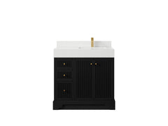 Manhattan 36 in. W x 22 in. D Right Offset Sink Bathroom Vanity - photo 12