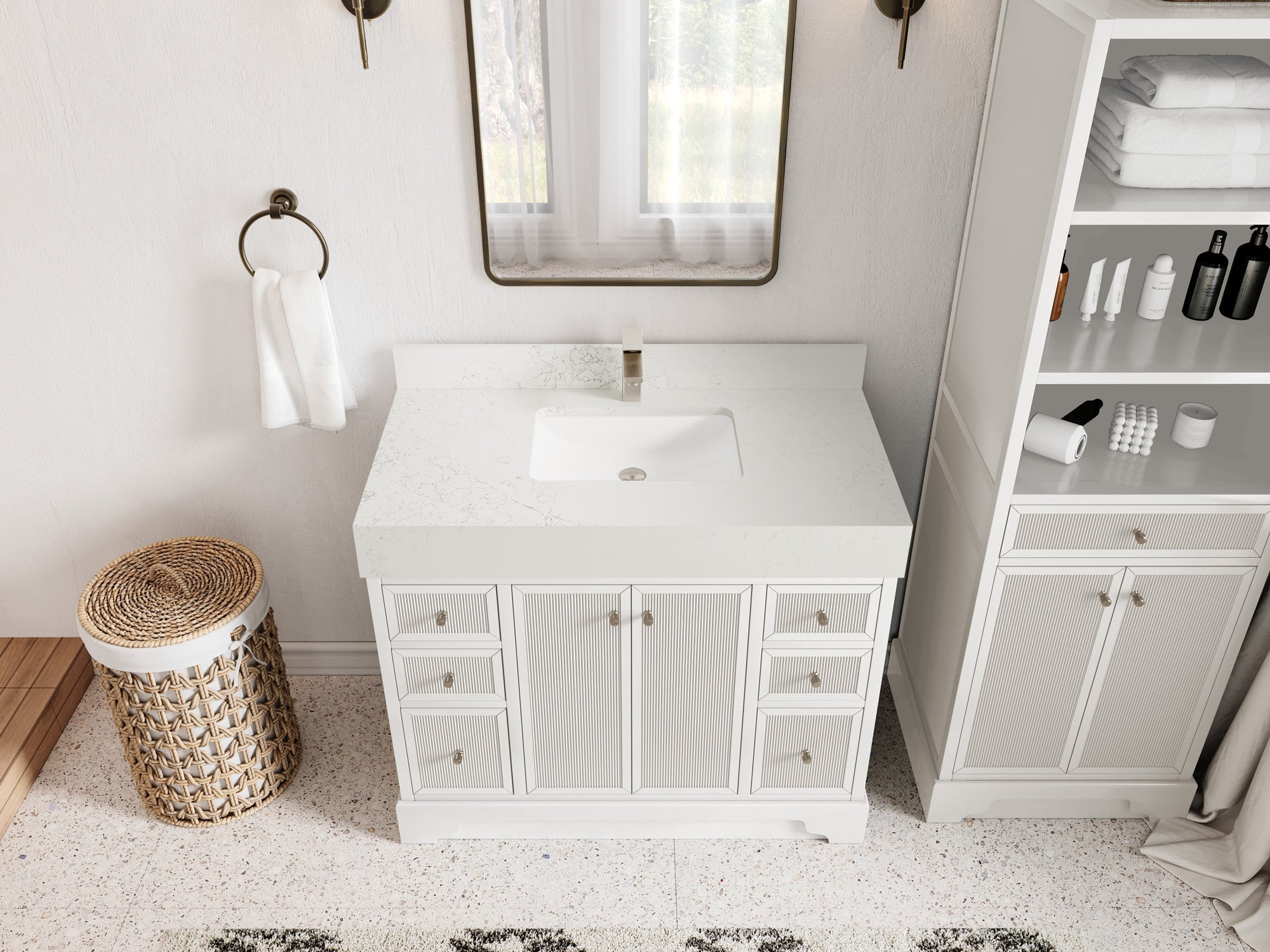 Manhattan 42 in. W x 22 in. D Single Sink Bathroom Vanity - Willow Bath and Vanity