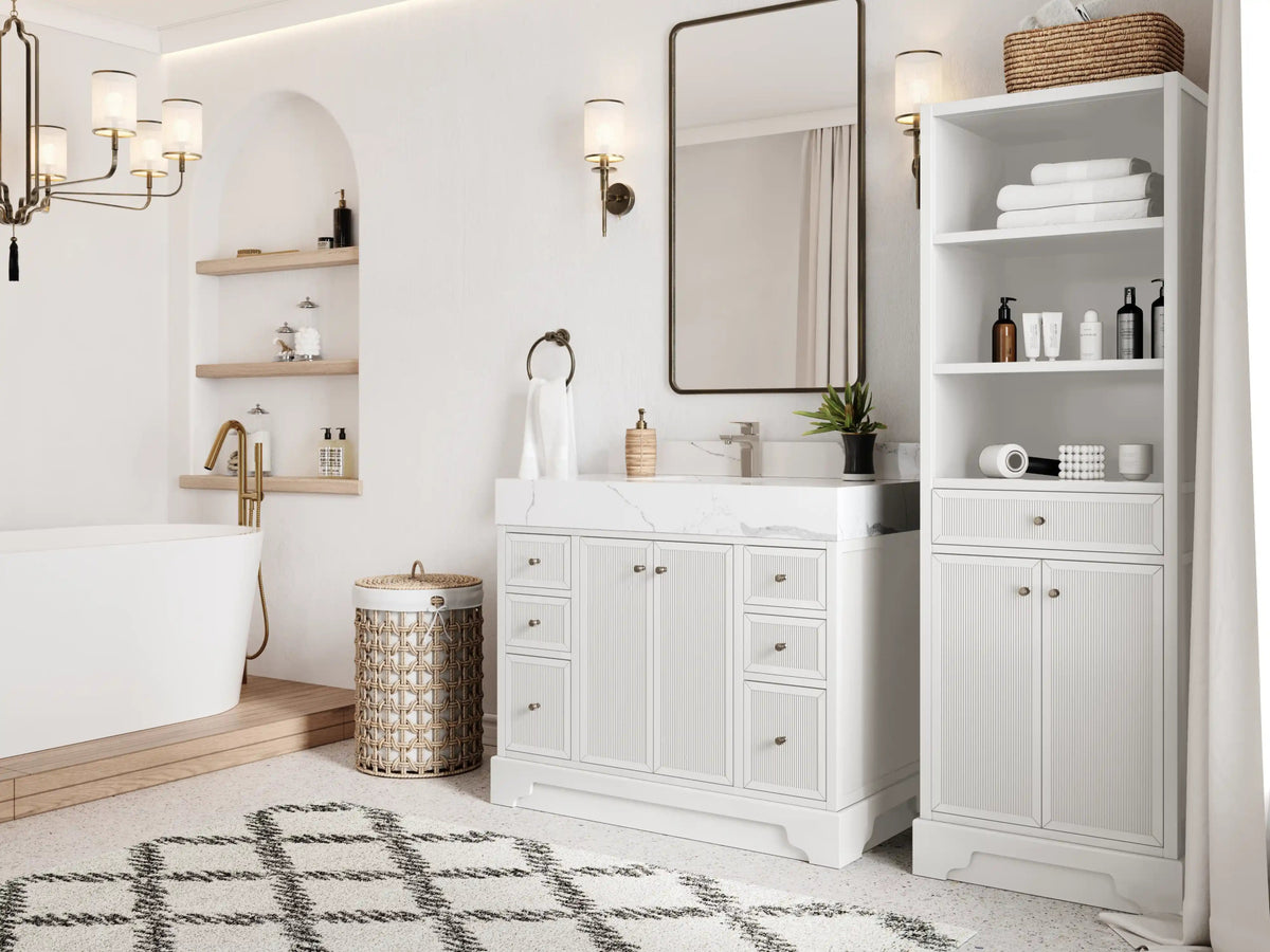 Manhattan 42 in. W x 22 in. D Single Sink Bathroom Vanity - Willow Bath and Vanity
