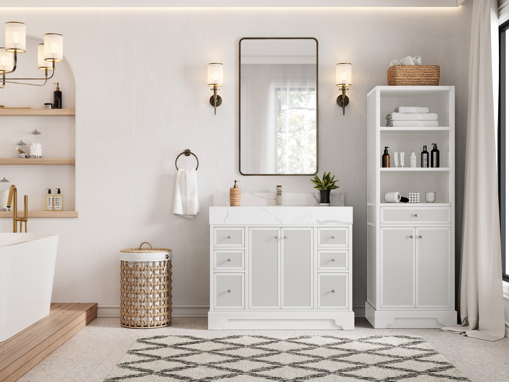 Manhattan 42 in. W x 22 in. D Single Sink Bathroom Vanity - Willow Bath and Vanity
